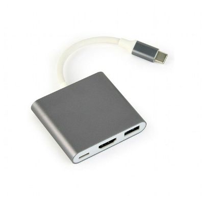 gembird USB-Typ-C-Mehrfachadapter Spacegrau