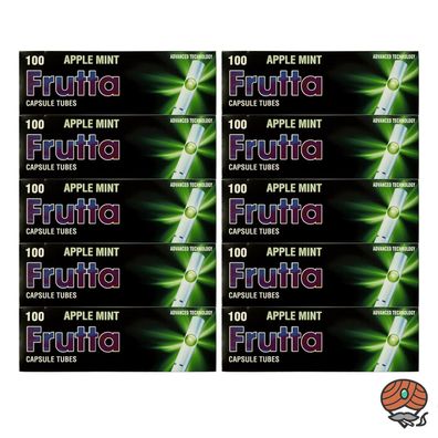 10x Frutta Apple Mint / Apfel Minze Click Filter Zigaretten Hülsen mit Geschmack