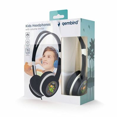 gembird Kinderkopfhörer mit Lautstärkebegrenzer, schw