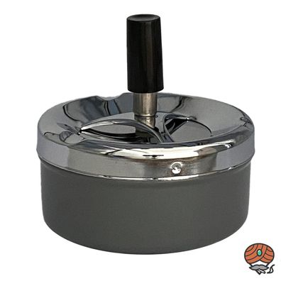 AKRA Schleuderaschenbecher / Drehaschenbecher / Drehascher anthrazit, 11 cm