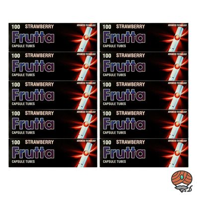 10 Frutta Strawberry Erdbeere Click-Zigarettenhülsen Filter Hülsen mit Geschmack