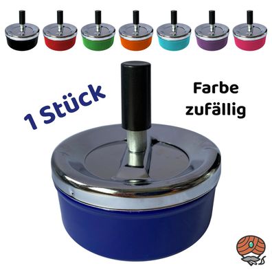 Schleuderaschenbecher / Drehascher Metall 9 cm, Farbe zufällig