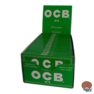 OCB Nr. 8 grün Zigarettenpapier - Blättchen - Papers kurz 50 x 50 Blatt