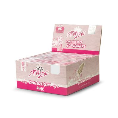 PURIZE King Size Slim Pink Papers Zigarettenpapier 50x 42 Blatt, KSS Box