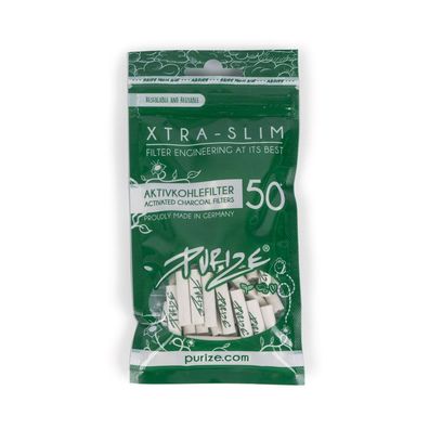Purize Activkohlefilter XTRA SLIM weiß, 50 Stück