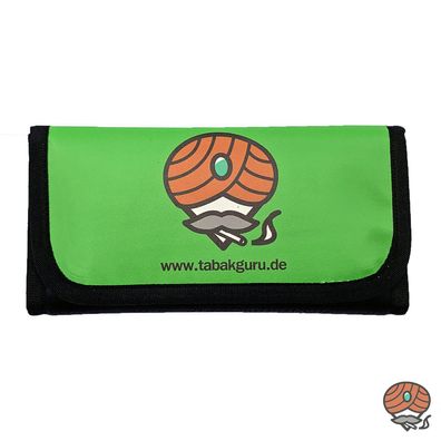 Tabakguru Tabak Beutel / Tasche für Drehtabak und Zubehör Hellgrün / Schwarz