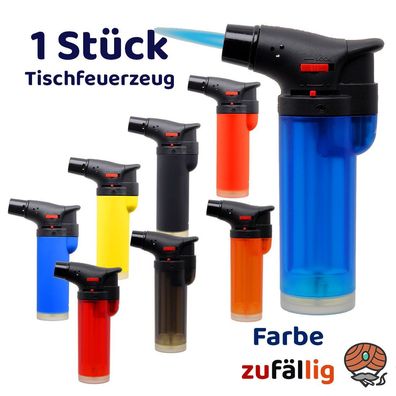 Atomic Tischfeuerzeug Sturmfeuerzeug Torchy, Blaue Jet-Flamme, Farbe zufällig