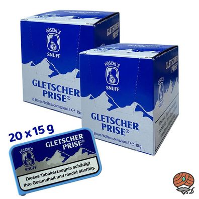 Gletscherprise Snuff Schnupftabak Dose 20x 15g