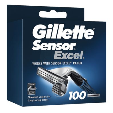 Gillette Sensor Excel Rasierklingen - 10x 10er Pack I 100 Herren Ersatzklingen