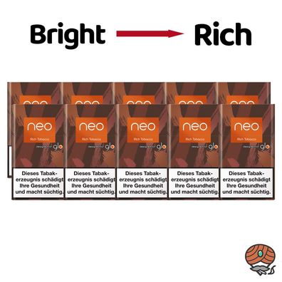 neo Rich (ehem. Bright) Tobacco für GLO Tabak Heater - Tabak Sticks 10x20 Stück