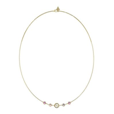 Luxuriöse vergoldete Halskette mit Kristallen Petra JUBN05097JWYGFCT/U