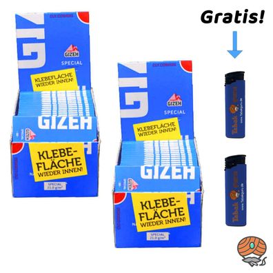 Gizeh Special Blau / Blue Blättchen 100x 50 Blatt Drehpapier + Zubehör