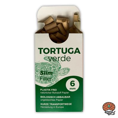 Tortuga Verde Slim Filter 6 mm - 1 Päckchen à 104 Filter