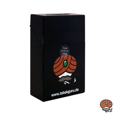 Atomic Sprungdeckel Zigarettenbox Schwarz Tabakguru Motiv