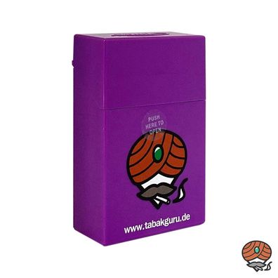 Atomic Sprungdeckel Zigarettenbox Violett / Lila Tabakguru Motiv
