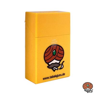 Atomic Sprungdeckel Zigarettenbox Gelb Tabakguru Motiv