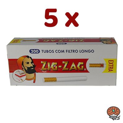 5x Zig-Zag Extra Filterhülsen = 1000 Stück