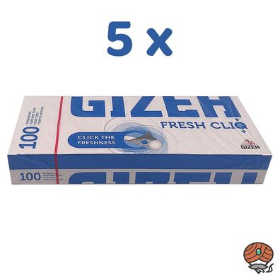 500 Gizeh FRESH CLIQ Filterhülsen Zigarettenhülsen (5x 100 Stück)