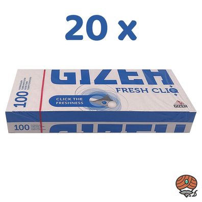 20x 100 Gizeh FRESH CLIQ Filterhülsen, 2000 Hülsen