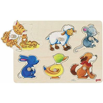 Goki Seifenblasenpuzzle aus Holz Mutter und Kind