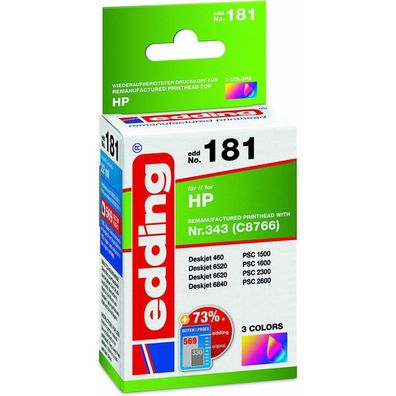 edding EDD-181 color Tintenpatrone ersetzt HP 343 (C8766EE)