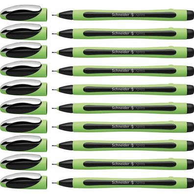 10 Schneider Xpress Fineliner schwarz 0,8 mm