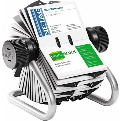 Durable Visitenkarten-Rollkartei Visifix silber