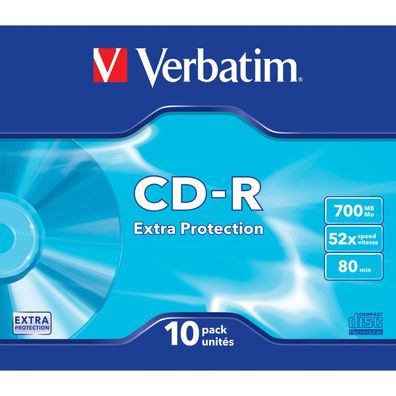 CD-R 700 MB (52fach, 10 Stück, Extra Protection)