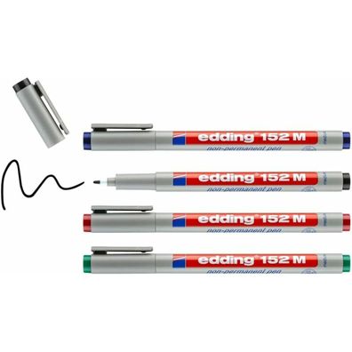 edding 152 Folienstifte-Set farbsortiert non-permanent 4 St
