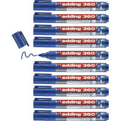 10 edding 360 Whiteboard-Marker blau 1,5 - 3,0 mm