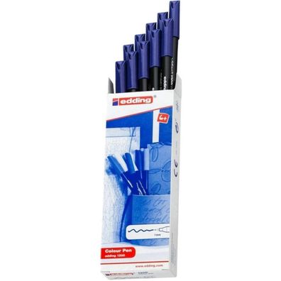 10 edding 1200 Filzstifte blau