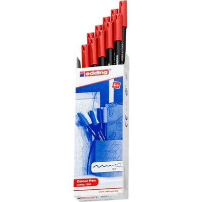 10 edding 1200 Filzstifte rot