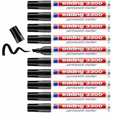 10 edding 3300 Permanentmarker schwarz 1,0 - 5,0 mm