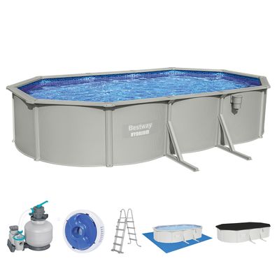 Hydrium™ Stahlwandpool Komplett-Set mit Sandfilteranlage 610 x 360 x 120 cm, grani
