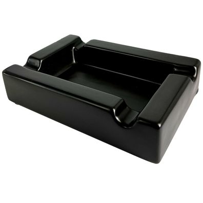 Angelo Keramik Zigarrenaschenbecher schwarz, rechteckig für 4 Zigarren