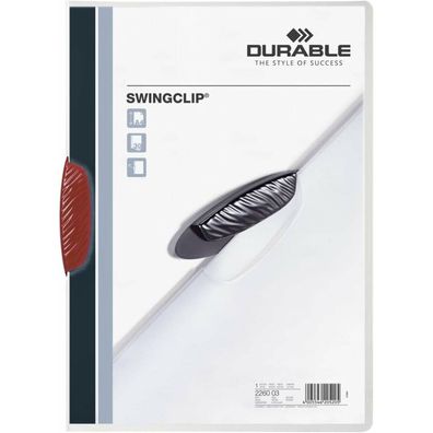 25 Durable Klemmhefter Swingclip rot