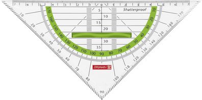 Brunnen 104975952 Geometrie-Dreieck Colour Code 16 cm kiwi