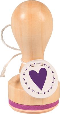 Heyda 211803040 Stempel "Herz mit Ranke"