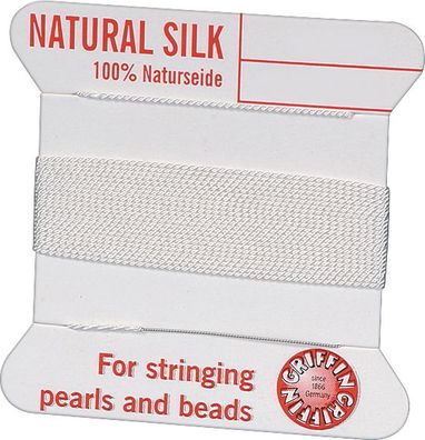 KNORR prandell 212438004 Perlenaufreihseide 2 m Ø 0,3 mm weiß