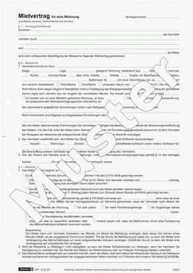 Brunnen 1025221 Formular "Mietvertrag für Wohnungen" A4