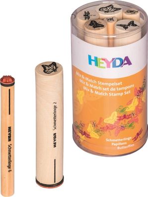 Heyda 204888443 Stempel-Set Mix & Match "Schmetterlinge"