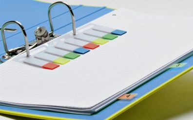 Brunnen 1055888 Markierstreifen "Index Mini" 4,8 x 1,2 cm gelb, grün, orange, blau