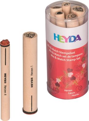 Heyda 204888441 Stempel-Set Mix & Match "Herzen"