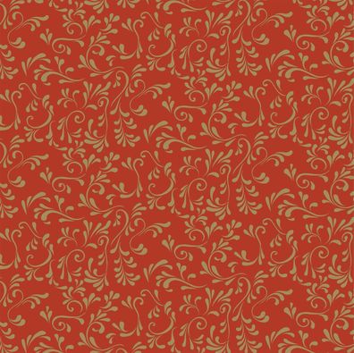 Heyda 204875530 Faltblätter-Set "Roma" 20 x 20 cm rot/goldfarben