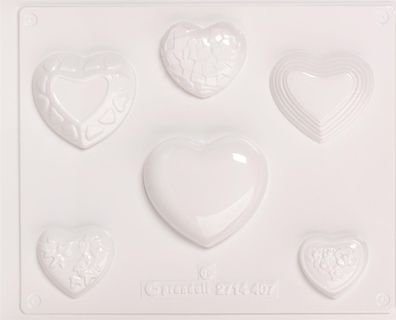 KNORR prandell 212714407 Gießform "Vollform Herzen, teils mit Struktur"