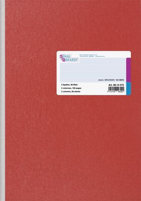 König & Ebhardt 8614572 Geschäftsbuch A4 2 Spalten, 32 Zeilen blau