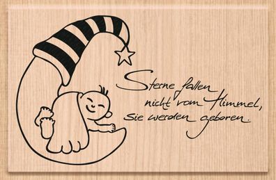 Heyda 211801206 Stempel Geburt "Sterne fallen nicht vom Himmel"