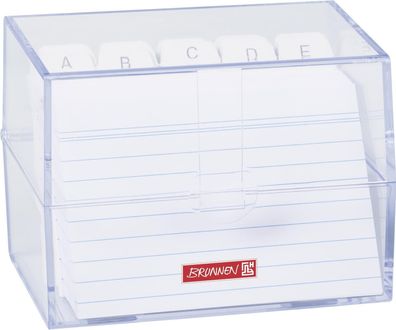 Brunnen 1020570 Karteikasten 12 x 9,5 x 6,5 cm transparent