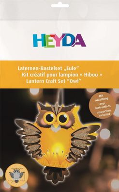 Heyda 204889186 Laternen-Bastel-Set "Eule" A4