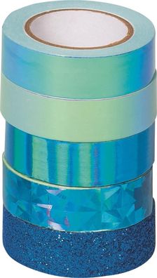 Heyda 203584516 Deko Tapes "Effekt Mix Basic" blau
